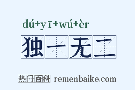 独一无二是什么意思的图片